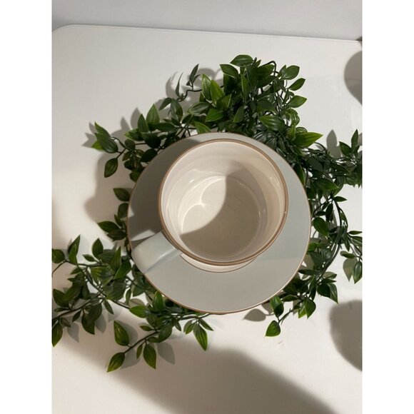 Crate & Barrel Green Ceramic Mug & Saucer Set - Picture 3 of 12